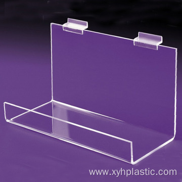 Large Clear Acrylic Shelf for Slatwall Custom